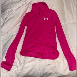 Under Armour Women's Bright Pink Girls Quarter-Zip Hoodie NWOT size S
